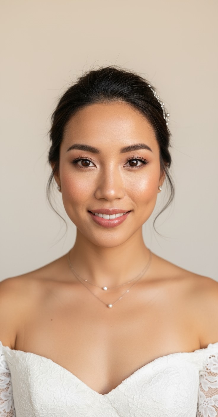 After Messy Updo Wedding Hair